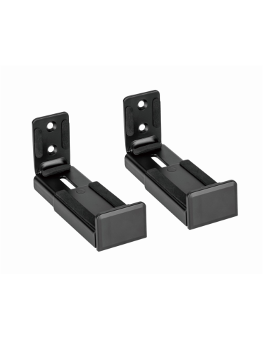 Gembird WM-SB-01 soporte de altavoz Pared Acrilonitrilo butadieno estireno (ABS), Acero Negro