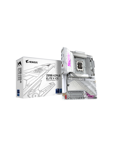 GIGABYTE Placa base Z890 AORUS ELITE X ICE - Compatible con CPUs Intel Core Ultra (Serie 2), VRM de 16+1+2 fases, hasta 9500MHz 