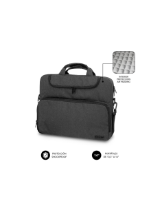 SUBBLIM Maletín Ordenador Air Padding Laptop bag 13,3-14" Gris Oscuro