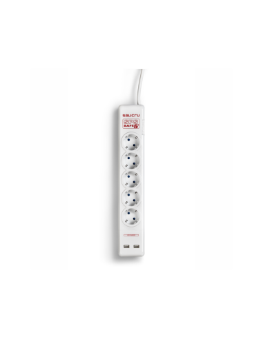 Salicru 680BA000002 limitador de tensión Blanco 5 salidas AC 250 V 1,5 m