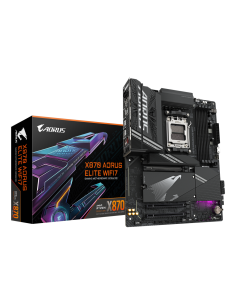 GIGABYTE X870 AORUS ELITE WIFI7 Placa Base - Compatible con CPUs AMD Ryzen 9000, 16+2+2 fases VRM, hasta 8000MHz DDR5 (OC), 3xPC