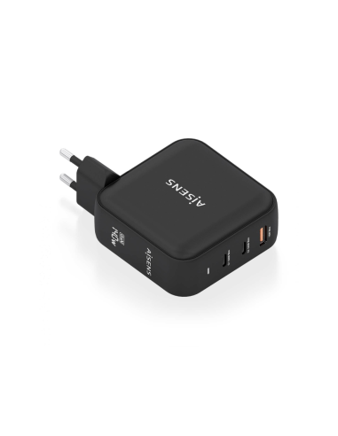 AISENS ASCH-140W3P031-BK cargador de dispositivo móvil Universal Corriente alterna Carga rápida Interior