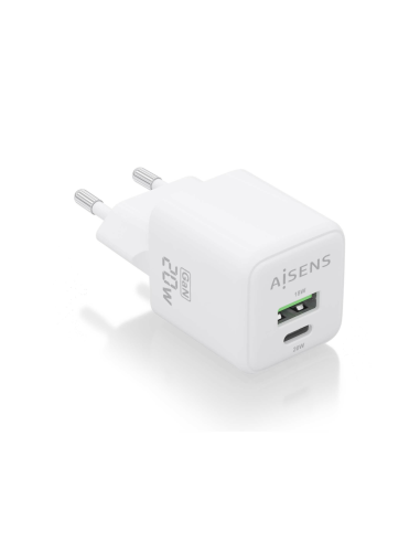 AISENS ASCH-20W2P010-W cargador de dispositivo móvil Universal Corriente alterna Carga rápida Interior