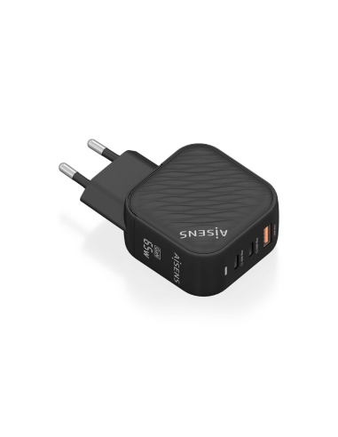 AISENS ASCH-65W3P027-BK cargador de dispositivo móvil Universal Corriente alterna Carga rápida Interior