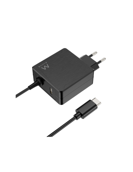 Ewent EW3978 cargador de dispositivo móvil Portátil Negro Corriente alterna Carga rápida Interior