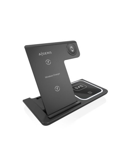 AISENS ASCH-15W3WC043-BK cargador de dispositivo móvil Auriculares, Teléfono móvil, Smartphone, Reloj inteligente Cargador inalá