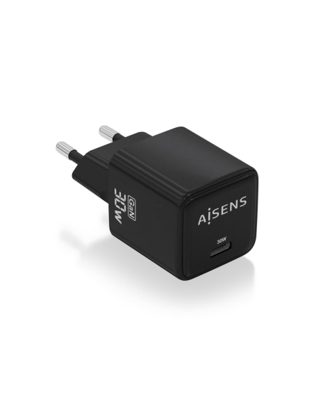 AISENS ASCH-30W1P036-BK cargador de dispositivo móvil Universal Corriente alterna Carga rápida Interior