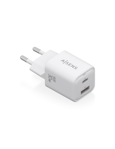 AISENS ASCH-30W2P020-W cargador de dispositivo móvil Universal Corriente alterna Carga rápida Interior