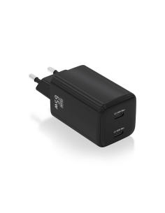 AISENS ASCH-65W2P040-BK cargador de dispositivo móvil Universal Corriente alterna Carga rápida Interior