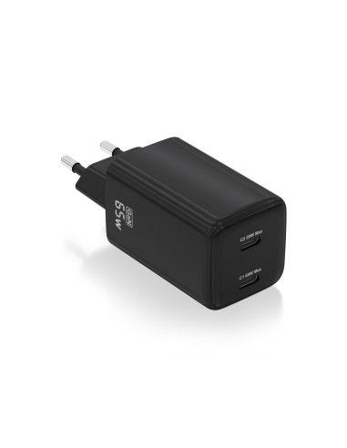 AISENS ASCH-65W2P040-BK cargador de dispositivo móvil Universal Corriente alterna Carga rápida Interior