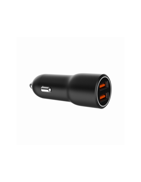 Gembird TA-UC-A2QC36-CAR-01 cargador de dispositivo móvil Teléfono móvil, Smartphone Negro Encendedor de cigarrillos Carga rápid
