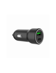 Gembird TA-UC-A2PDQC20-CAR-01 cargador de dispositivo móvil Universal Negro Encendedor de cigarrillos Carga rápida Auto