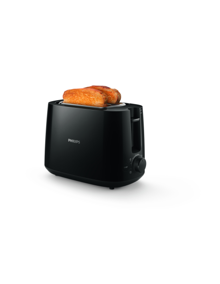 Philips Daily Collection HD2581/90 Tostadora: 2 rebanadas, ranura ancha, negro