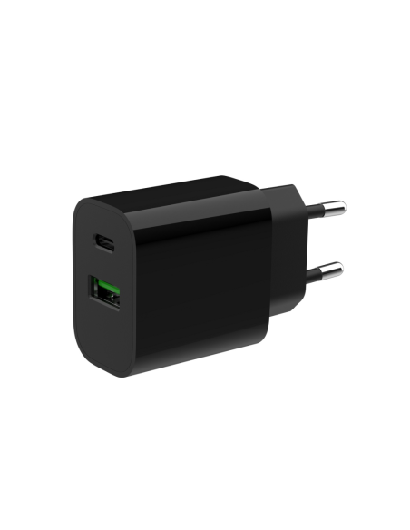 Gembird TA-UC-PDQC20-01-BK cargador de dispositivo móvil Universal Negro Corriente alterna Carga rápida Interior