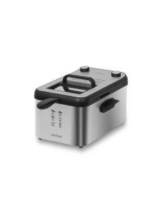 Cecotec CleanFry Infinity 3000 Sencillo 5,6 L Independiente 2400 W Freidora Negro, Acero inoxidable