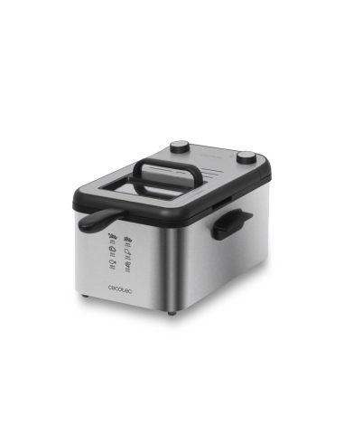 Cecotec CleanFry Infinity 3000 Sencillo 5,6 L Independiente 2400 W Freidora Negro, Acero inoxidable