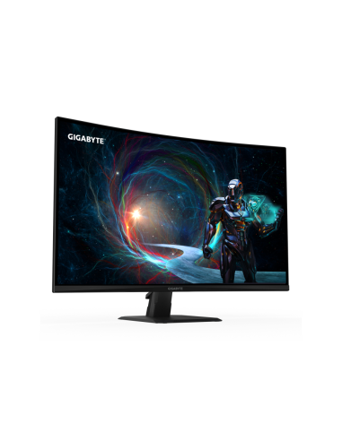 GIGABYTE GS32QCA 31.5" Monitor Curvo para Gaming QHD - 2560 x 1440, 180Hz, 1ms, 250 cd/m², FreeSync, HDR Ready, HDMI 2.0, Displa
