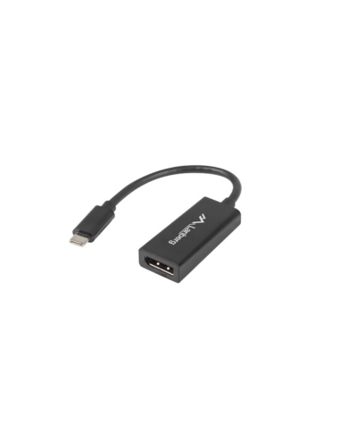 Lanberg AD-UC-DP-01 adaptador de cable de vídeo 0,15 m USB Tipo C DisplayPort Negro