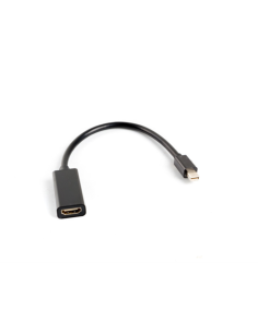 Lanberg AD-0005-BK adaptador de cable de vídeo 0,2 m Mini DisplayPort HDMI tipo A (Estándar) Negro