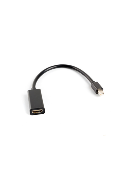 Lanberg AD-0005-BK adaptador de cable de vídeo 0,2 m Mini DisplayPort HDMI tipo A (Estándar) Negro