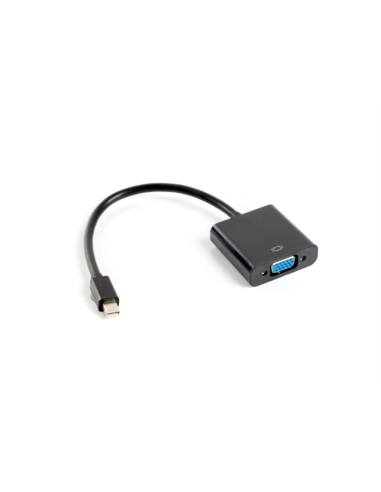 Lanberg AD-0006-BK adaptador de cable de vídeo 0,2 m VGA (D-Sub) Mini DisplayPort Negro