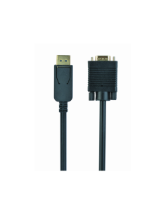 Gembird CCP-DPM-VGAM-6 adaptador de cable de vídeo 1,8 m VGA (D-Sub) DisplayPort Negro