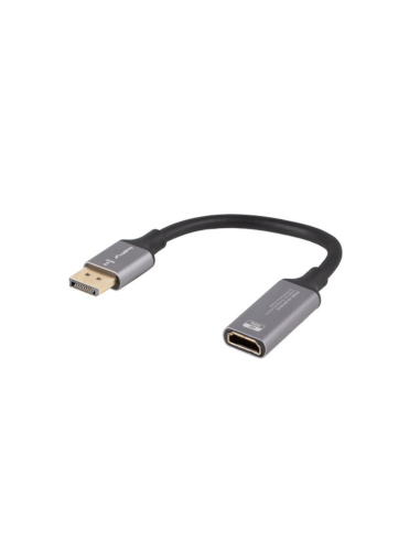 Lanberg AD-DP-HD-02 adaptador de cable de vídeo 0,2 m DisplayPort HDMI Plata