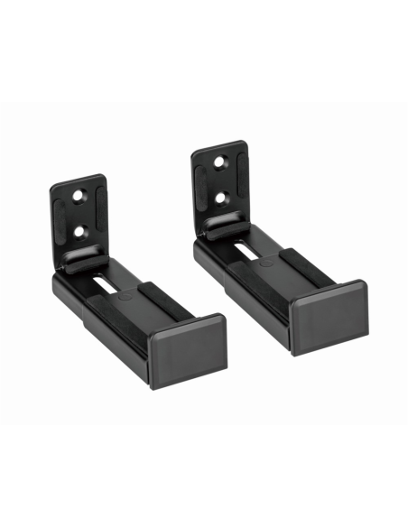 Gembird WM-SB-01 soporte de altavoz Pared Acrilonitrilo butadieno estireno (ABS), Acero Negro