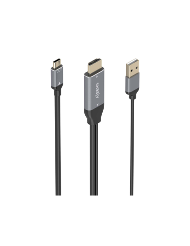 AISENS A109-0871 adaptador de cable de vídeo 1,8 m HDMI + USB USB Tipo C