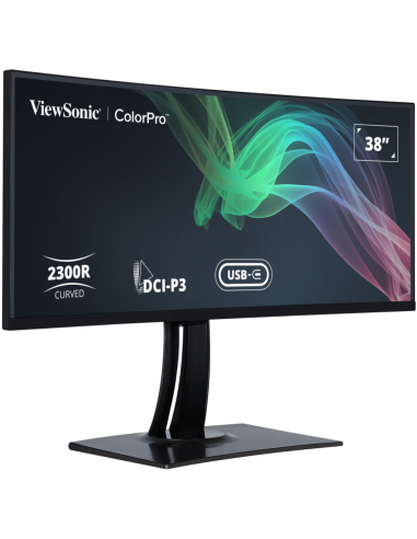 Viewsonic VP3881A pantalla para PC 96,5 cm (38") 3840 x 1600 Pixeles Quad HD+ LED Negro