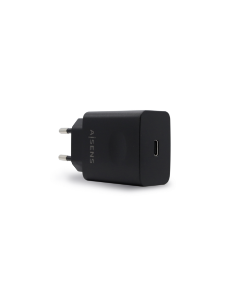 AISENS Cargador USB-C PD 3.0 1 Puerto 1x USB-C 20 W, Negro