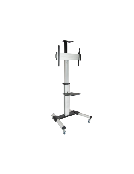 TooQ FS1870M-B soporte para pantalla de señalización 94 cm (37") Negro, Plata