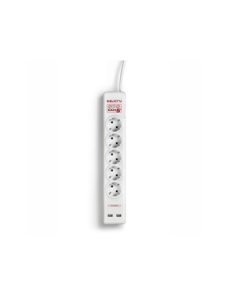 Salicru 680BA000002 limitador de tensión Blanco 5 salidas AC 250 V 1,5 m