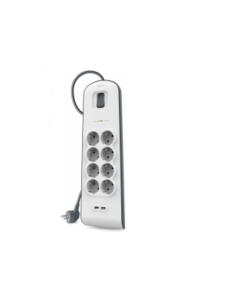 Belkin BSV804VF2M limitador de tensión Blanco 8 salidas AC 2 m
