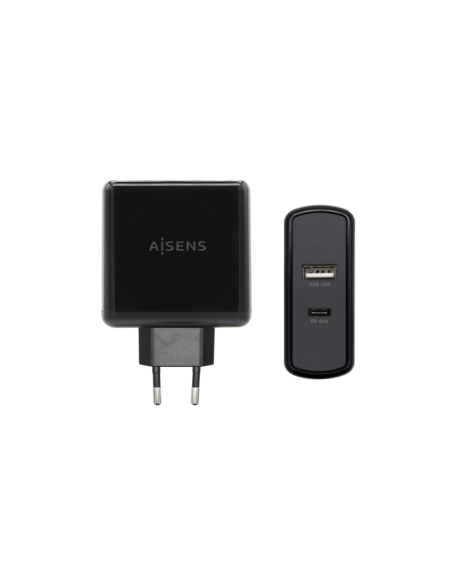 AISENS ASCH-2PD45A-BK cargador de dispositivo móvil GPS, Mando para videojuegos, MP3, MP4, Teléfono móvil, Portátil, Smartphone,