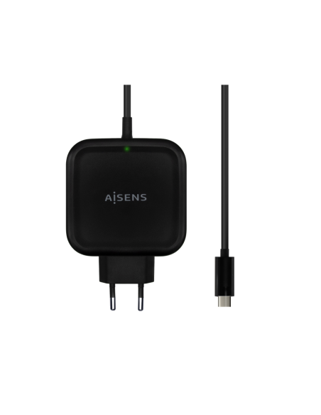 AISENS Cargador 65W PD3.0 QC3.0 1XUSB-C 1.2M, Negro