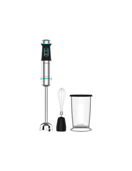 Cecotec Power TitanBlack 1200 XL Cream 0,8 L Batidora de inmersión 1200 W Negro, Plata