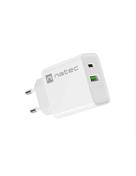 NATEC RIBERA Universal Blanco Corriente alterna Carga rápida Interior