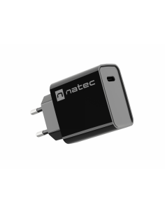 NATEC RIBERA Universal Negro Corriente alterna Carga rápida Interior