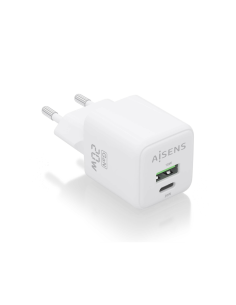 AISENS ASCH-20W2P010-W cargador de dispositivo móvil Universal Corriente alterna Carga rápida Interior