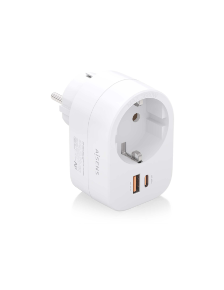 AISENS ASPS-1A1C06-W cargador de dispositivo móvil Universal Blanco Corriente alterna Carga rápida Interior