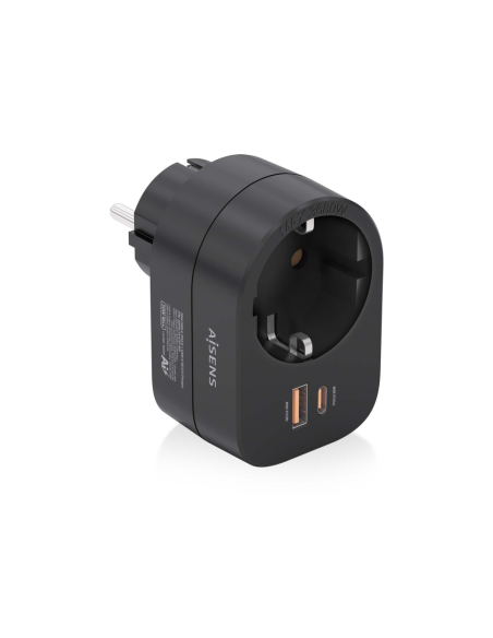 AISENS ASPS-1A1C07-BK cargador de dispositivo móvil Universal Corriente alterna Carga rápida Interior