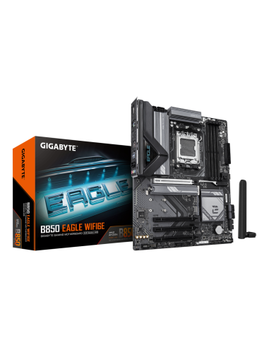 GIGABYTE B850 EAGLE WIFI6E Placa Base - Procesadores AMD Ryzen Serie 9000, VRM digital de 8+2+2 fases, hasta 8200MHz DDR5 (OC), 