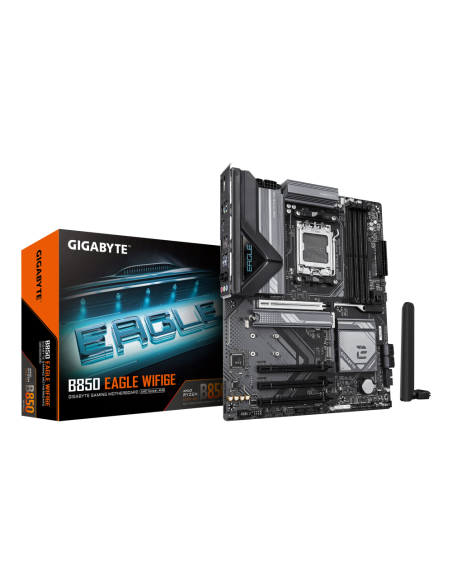 GIGABYTE B850 EAGLE WIFI6E Placa Base - Procesadores AMD Ryzen Serie 9000, VRM digital de 8+2+2 fases, hasta 8200MHz DDR5 (OC), 