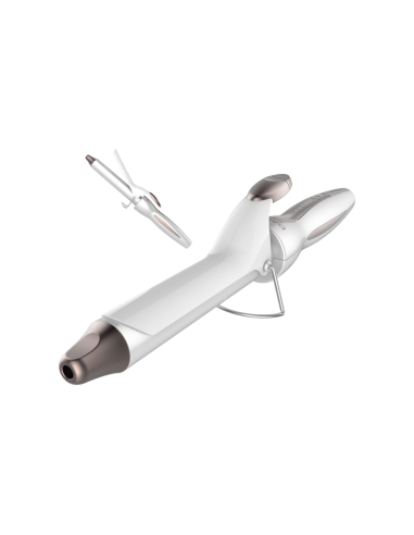Cecotec Bamba SurfCare Curly Rizador de pelo Caliente Plata, Blanco