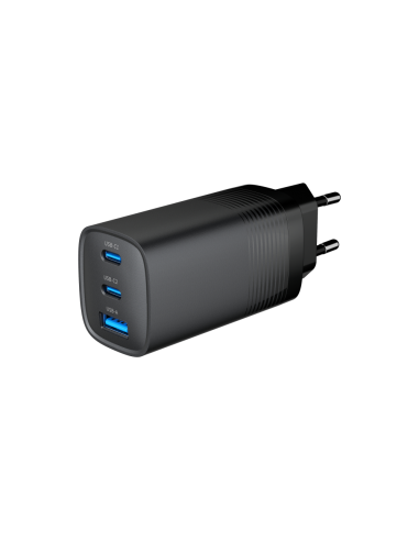 Gembird TA-UC-PDQC65-01-BK cargador de dispositivo móvil Universal Negro Corriente alterna Carga rápida Interior