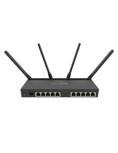 Mikrotik RB4011iGS+5HacQ2HnD-IN router inalámbrico Gigabit Ethernet Doble banda (2,4 GHz / 5 GHz) Negro