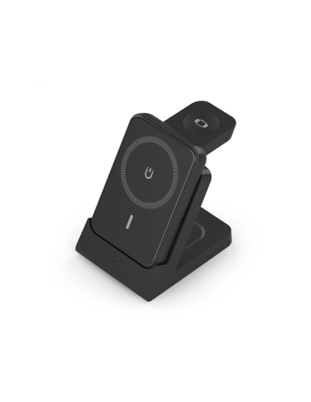 AISENS ASCH-15W4WC064-BK cargador de dispositivo móvil Auriculares, Smartphone, Reloj inteligente Cargador inalámbrico Interior