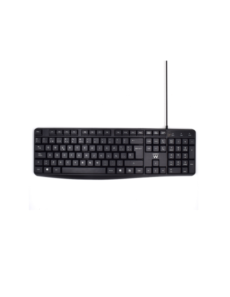 Ewent EW3001 teclado Oficina USB QWERTY Español Negro
