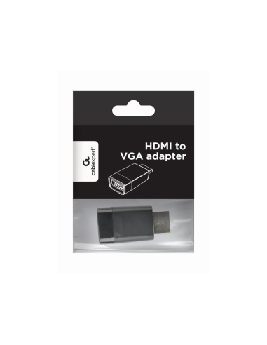 Gembird A-HDMI-VGA-001 cambiador de género para cable Negro